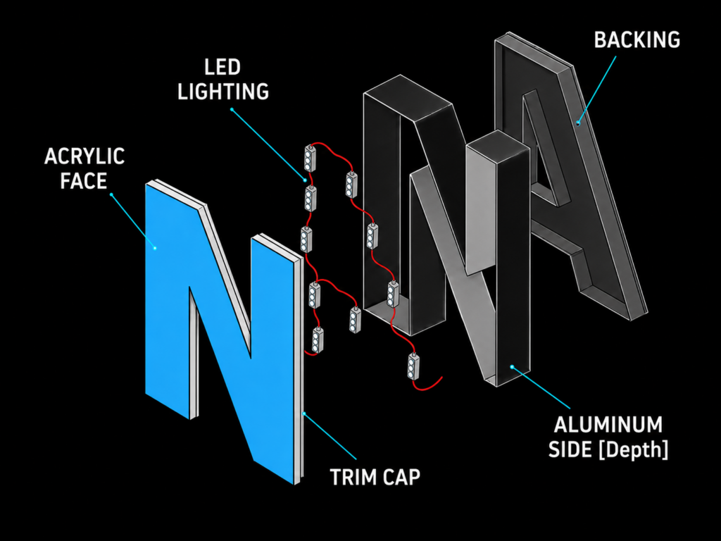 Channel Letter Illustration 0